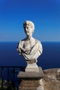 View with statue from the city of Ravello, Amalfi Coast, Italy Royalty Free Stock Photo