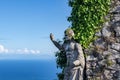 View of statue of emperor Augustus Caesar on Monte Solaro Capri, Italy Royalty Free Stock Photo