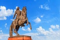 View of the statue of Francis II Rakoczi situated outside Hungarian Parliament Building Royalty Free Stock Photo