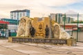 View of a statue: Gibraltar - cradle of history welcoming people to the city....IMAGE