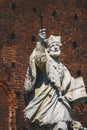 Statue of John of Nepomuk in Sforza Castle in Milan, Italy Royalty Free Stock Photo