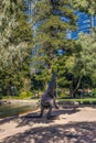 View of statue of Kangaroo in the Perth CBD. Royalty Free Stock Photo