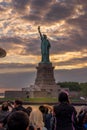 View of statue of liberty from cruise Royalty Free Stock Photo
