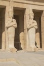 View of the statue of Queen Hatshepsut.