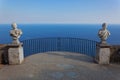 View with statues from the city of Ravello, Amalfi Coast, Italy Royalty Free Stock Photo