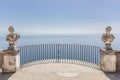 View with statues from the city of Ravello, Amalfi Coast, Italy, Europe Royalty Free Stock Photo