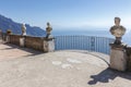 View with statues from the city of Ravello, Amalfi Coast, Italy, Europe Royalty Free Stock Photo