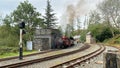 A view of a Steam Train at Tan-y-Bwlch Station