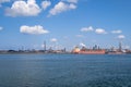 View on the steel plant in IJmuiden, Netherlands.