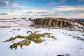 View of Steel Rigg below Hadrian`s Wall Royalty Free Stock Photo