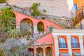 View of a steep staircase that leads to the hill `Mont Boron` in Nice