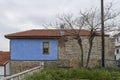 Steets and building in old town of city of Kavala, East Macedonia and Thrace, Greece