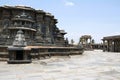 View of stellate, star Shape, form of shrine outer wall at the Chennakeshava temple. Belur, Karnataka. View from West.