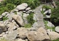 View of steps leading up a hill Royalty Free Stock Photo