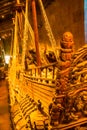 View from the stern of the Vasa ship in its museum in Stockholm