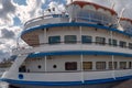 Stern of river cruise ship with lifeboats Royalty Free Stock Photo