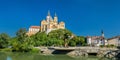 View of Stift Melk, a Benedictine abbey above the town of Melk in Austria Royalty Free Stock Photo