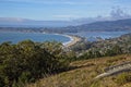 View of Stinson Beach from Highway 1 in Marin County Royalty Free Stock Photo