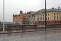 Rainy day in Stockholm Royalty Free Stock Photo