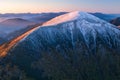 View of Stoh mountain from Velky Rozsutec in Mala Fatra mountains during late autumn Royalty Free Stock Photo