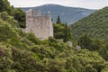 View of Ston wall old fortress in Croatia.