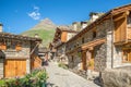 View at the Stone building in Bonneval-sur-Arc village - France