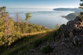 View from the stone of Chersky on lake Baikal Royalty Free Stock Photo