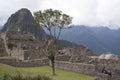 Machu Picchu stone walls perspective Peru