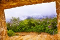 View from stoned window of Hohenzollern castle Royalty Free Stock Photo