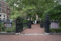 A view of Stonewall National Monument, in Christopher Park, part of New York City`s Historic Royalty Free Stock Photo