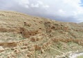 View of the stony canyon in the Judean Desert near Bethlehem. Israel. Royalty Free Stock Photo