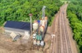 View of a Storage Facility for Water Softening Salt Royalty Free Stock Photo