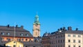 View with Storkyrkan The Great Church, officially named Sankt Nikolai kyrka Church of St. Nicholas and informally called Stock