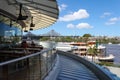 View of Story Bridge and Kookaburra Queen steamboat from deck of Eagle Pier resturants in the CBD of Brisbane Australia 2 25 2015 Royalty Free Stock Photo