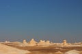 View Of Strange Rock Shapes Due To Erosion In White Desert Close To Farafra Oasis In Egypt.