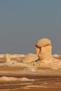 View Of Strange Rock Shapes Due To Erosion In White Desert Close To Farafra Oasis In Egypt.
