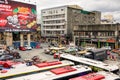 View of the street at Baclaran district in Manila, Philippines Royalty Free Stock Photo