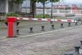 View of the street barrier Royalty Free Stock Photo