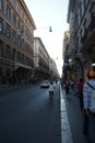 View of a street on a busy day.