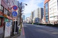 View of street in Himeji, Japan