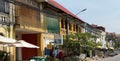 A view of the street in Kampot, Cambodia, Southeast Asia