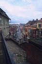 Ocnei Street from the Bridge of Lies in Sibiu, Romania.