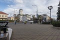 View street Lenin in Minsk. City Hall Royalty Free Stock Photo