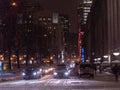 View of street of Montreal in Quebec