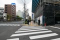 View of a street near Tsukiji fish market in Tsukiji,Tokyo,Japan Royalty Free Stock Photo