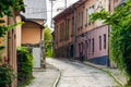 View on street of old european city Royalty Free Stock Photo