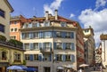View of the street in old town in Zurich Royalty Free Stock Photo