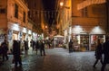 View of street from Piazza Campo de Fiori in Rome