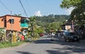 View of a street in Puerto Viejo de Talamanca, Costa Rica Royalty Free Stock Photo