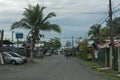View of a street in Puerto Viejo de Talamanca, Costa Rica Royalty Free Stock Photo